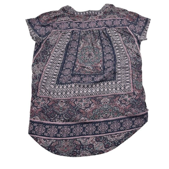 Lucky Brand Women's Short Sleeve Printed Top Sz Small boho soft - Picture 5 of 6